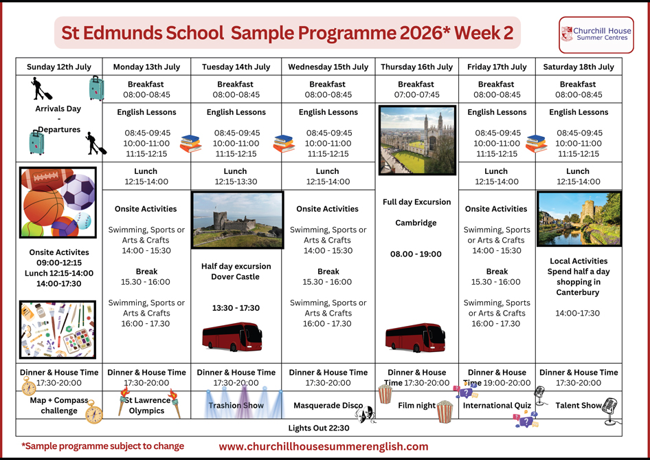 St Edmunds Sample Activity Programme