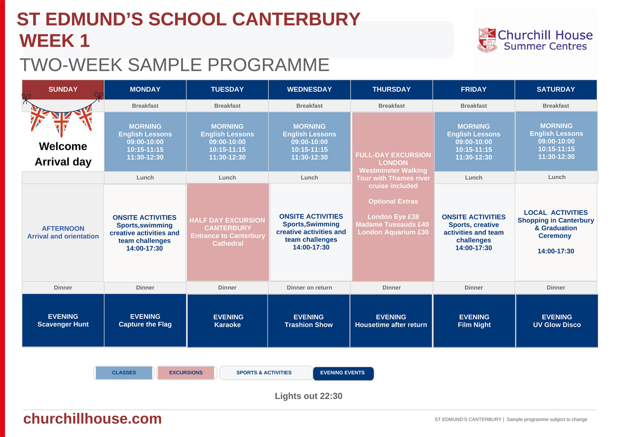 St Edmunds Sample Program