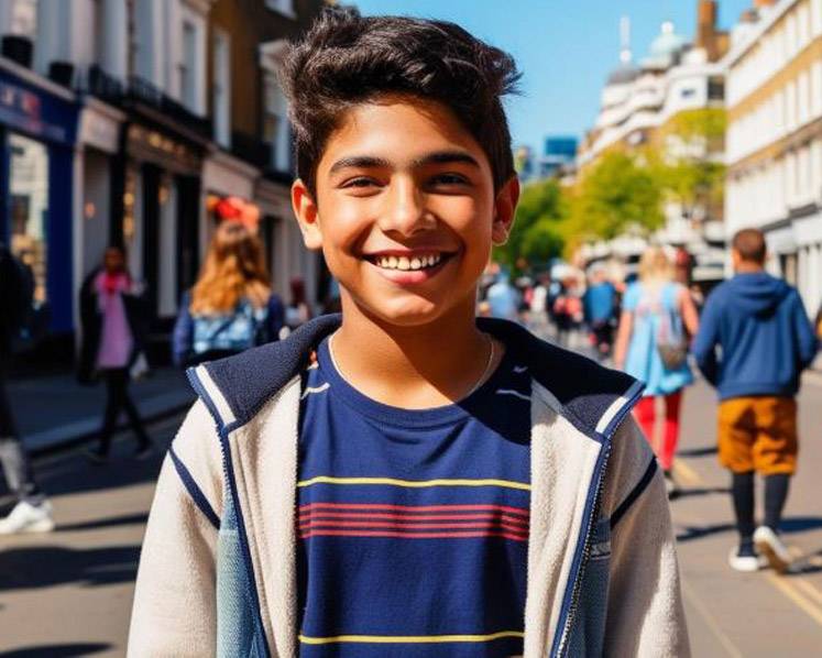 Luis standing on the High Street